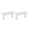 Manhattan Comfort Coney Dining Bench - Set of 2 in White 184GMC1 - alternate 5